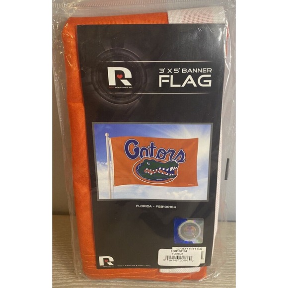 Lot Of‎ 5! University of Florida UF Gators 3x5 Flag Banner New Orange and Blue - Picture 1 of 3